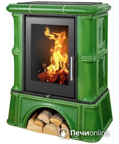 Печь-камин ABX Bavaria KI, кафельный цоколь, бутылочное стекло в Хабаровске